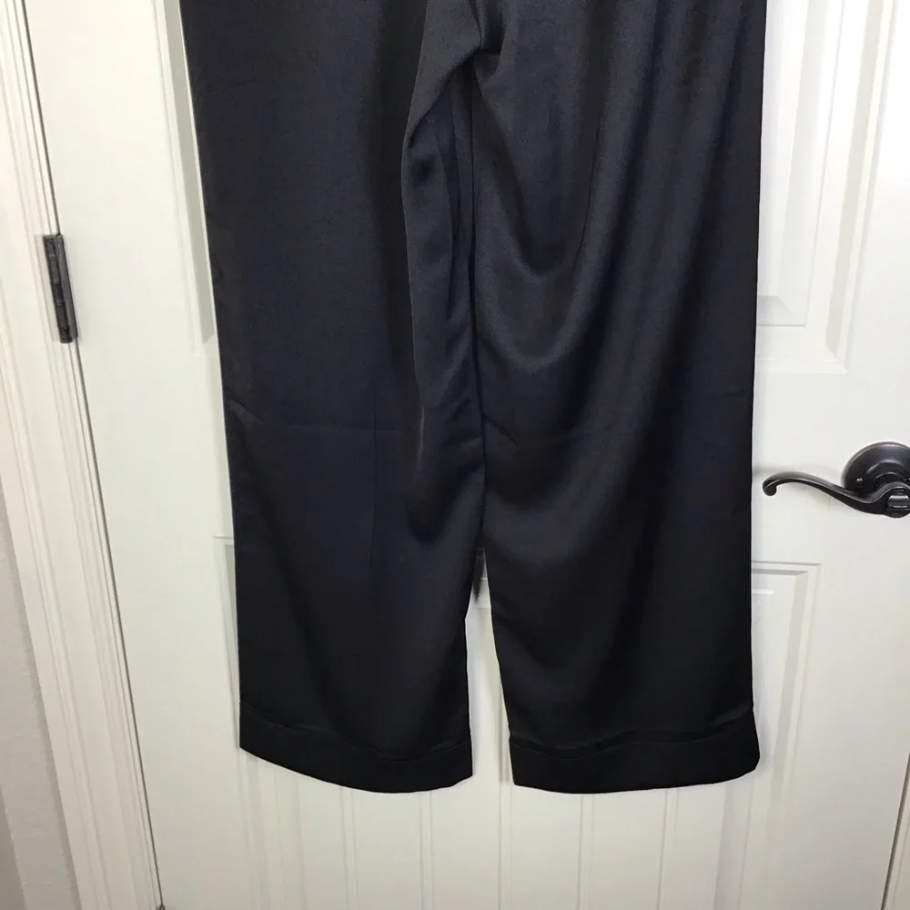 NWT J. Crew Drawstring Cuffed Crepe Pants in Black Size 8.